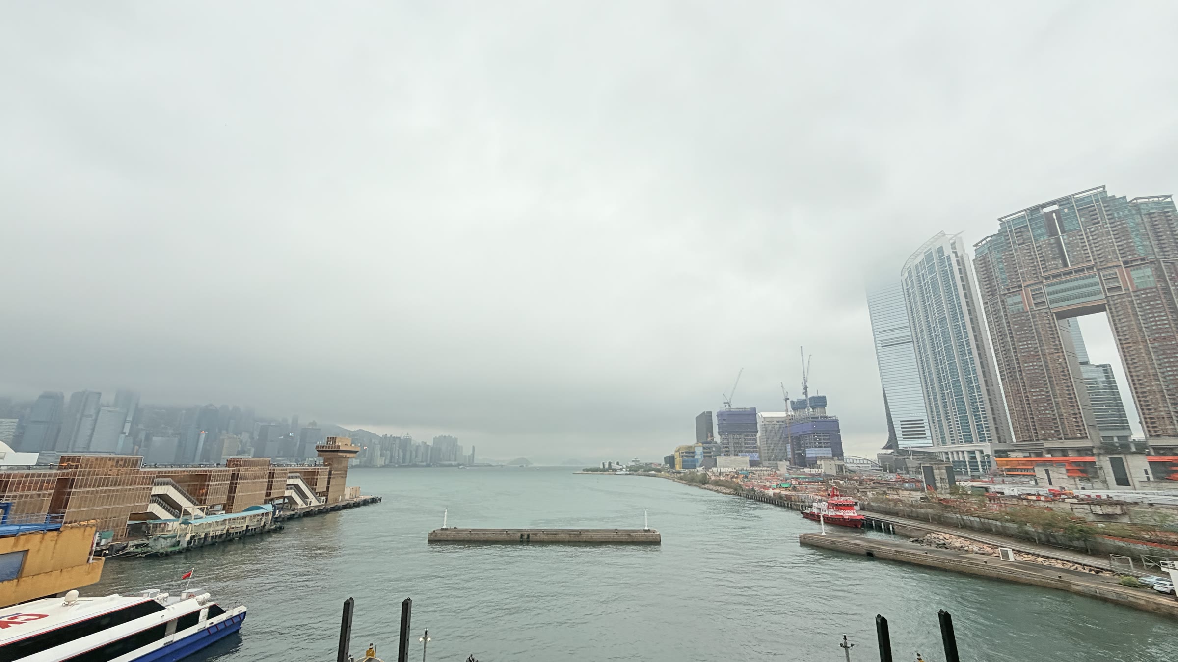 香港维多利亚港及城市商务区实景